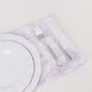 5 Pack Polyester 20"x20" Dinner Napkins White with Lavender Lilac French Toile Pattern - Reusable Floral Cloth Napkins