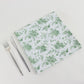 5 Pack Dusty Sage Green Floral Cloth Napkins in French Toile Pattern, Reusable Polyester Dinner Linen Napkins with Hemmed Edges - 20"x20"