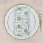 5 Pack Dusty Sage Green Floral Cloth Napkins in French Toile Pattern, Reusable Polyester Dinner Linen Napkins with Hemmed Edges - 20"x20"