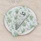 5 Pack Dusty Sage Green Floral Cloth Napkins in French Toile Pattern, Reusable Polyester Dinner Linen Napkins with Hemmed Edges - 20"x20"