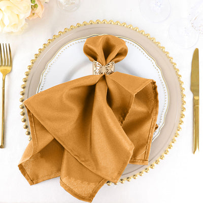 Luxurious Gold Seamless Cloth Napkins