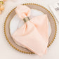 5 Pack Blush Premium Polyester Cloth Napkins with Hemmed Edges, Reusable Dinner Napkins 20"x20 - 220GSM