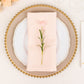 5 Pack Blush Premium Polyester Cloth Napkins with Hemmed Edges, Reusable Dinner Napkins 20"x20 - 220GSM