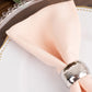 5 Pack Blush Premium Polyester Cloth Napkins with Hemmed Edges, Reusable Dinner Napkins 20"x20 - 220GSM