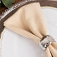 5 Pack Beige Premium Polyester Cloth Napkins with Hemmed Edges, Reusable Dinner Napkins 20"x20 - 220GSM