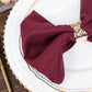 5 Pack Burgundy Premium Polyester Cloth Napkins with Hemmed Edges, Reusable Dinner Napkins 20"x20 - 220GSM