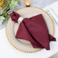 5 Pack Burgundy Premium Polyester Cloth Napkins with Hemmed Edges, Reusable Dinner Napkins 20"x20 - 220GSM