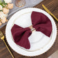 5 Pack Burgundy Premium Polyester Cloth Napkins with Hemmed Edges, Reusable Dinner Napkins 20"x20 - 220GSM