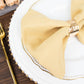 5 Pack Champagne Premium Polyester Cloth Napkins with Hemmed Edges, Reusable Dinner Napkins 20"x20 - 220GSM
