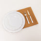 5 Pack Gold Premium Polyester Cloth Napkins with Hemmed Edges, Reusable Dinner Napkins 20"x20 - 220GSM