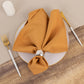5 Pack Gold Premium Polyester Cloth Napkins with Hemmed Edges, Reusable Dinner Napkins 20"x20 - 220GSM