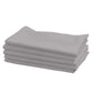 5 Pack Silver Premium Polyester Cloth Napkins with Hemmed Edges, Reusable Dinner Napkins 20"x20 - 220GSM