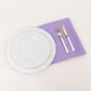 5 Pack Lavender Lilac Premium Polyester Cloth Napkins with Hemmed Edges, Reusable Dinner Napkins 20"x20 - 220GSM