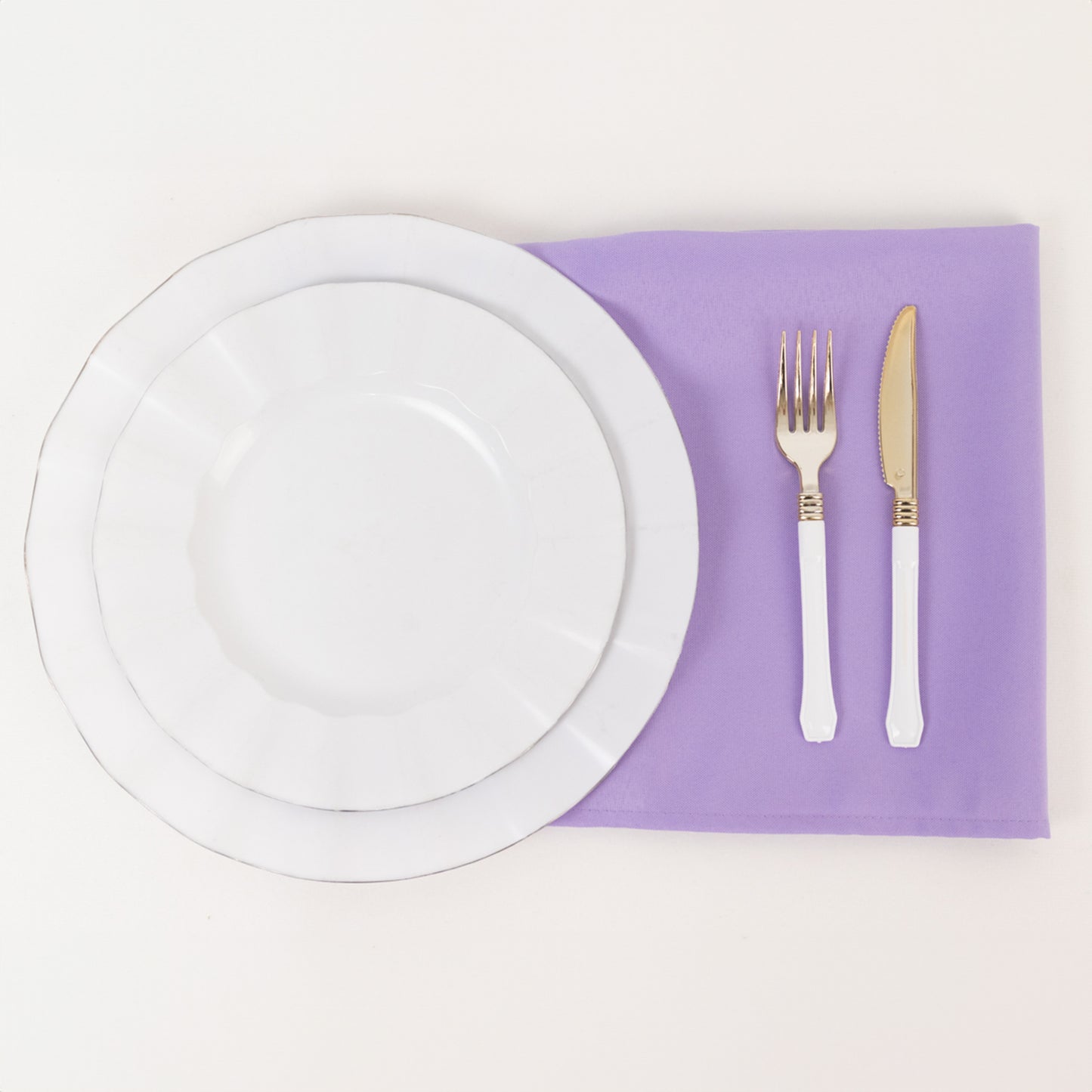 5 Pack Lavender Lilac Premium Polyester Cloth Napkins with Hemmed Edges, Reusable Dinner Napkins 20"x20 - 220GSM