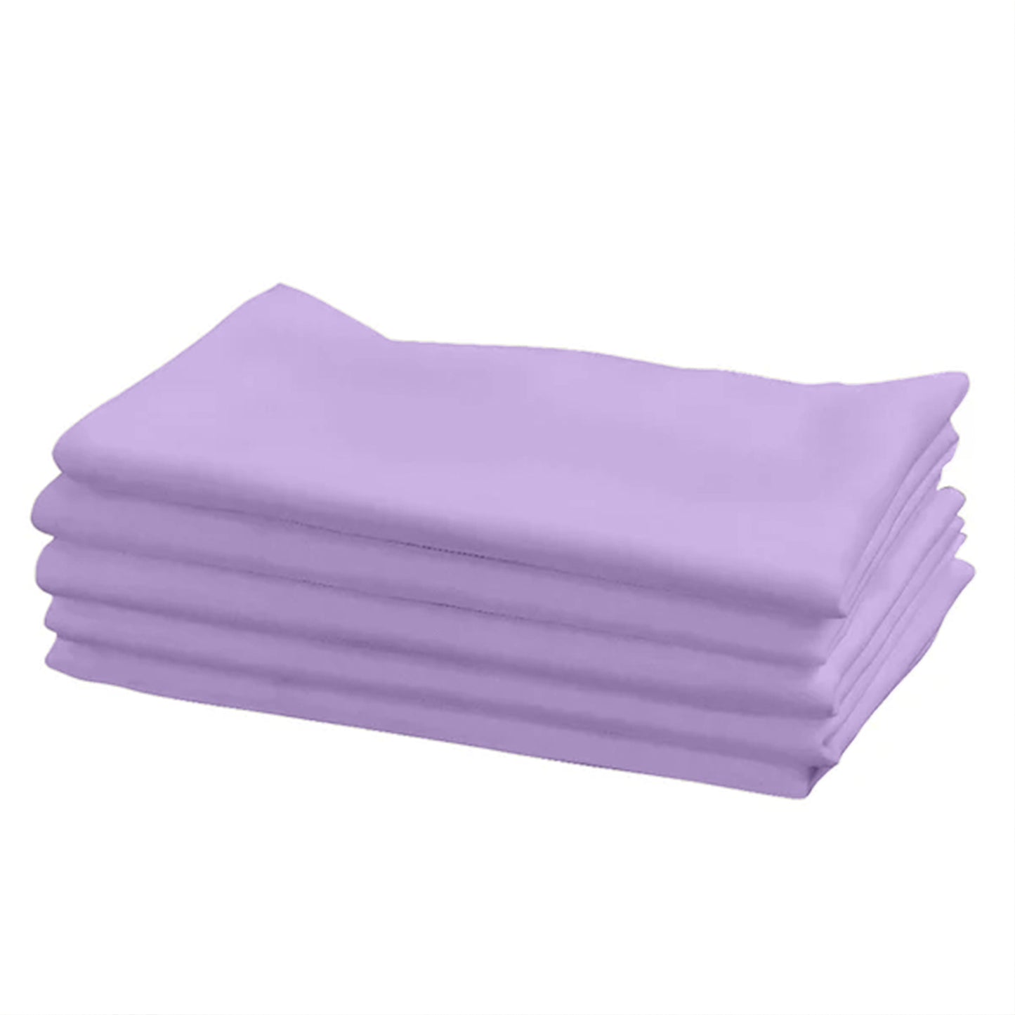 5 Pack Lavender Lilac Premium Polyester Cloth Napkins with Hemmed Edges, Reusable Dinner Napkins 20"x20 - 220GSM