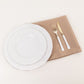 5 Pack Nude Premium Polyester Cloth Napkins with Hemmed Edges, Reusable Dinner Napkins 20"x20 - 220GSM