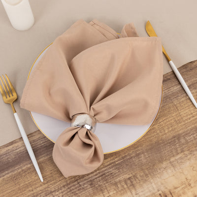 Luxurious Nude Premium Polyester Cloth Napkins