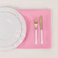 5 Pack Pink Premium Polyester Cloth Napkins with Hemmed Edges, Reusable Dinner Napkins 20"x20 - 220GSM