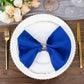 5 Pack Royal Blue Premium Polyester Cloth Napkins with Hemmed Edges, Reusable Dinner Napkins 20"x20 - 220GSM