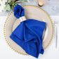 5 Pack Royal Blue Premium Polyester Cloth Napkins with Hemmed Edges, Reusable Dinner Napkins 20"x20 - 220GSM