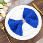 5 Pack Royal Blue Premium Polyester Cloth Napkins with Hemmed Edges, Reusable Dinner Napkins 20"x20 - 220GSM