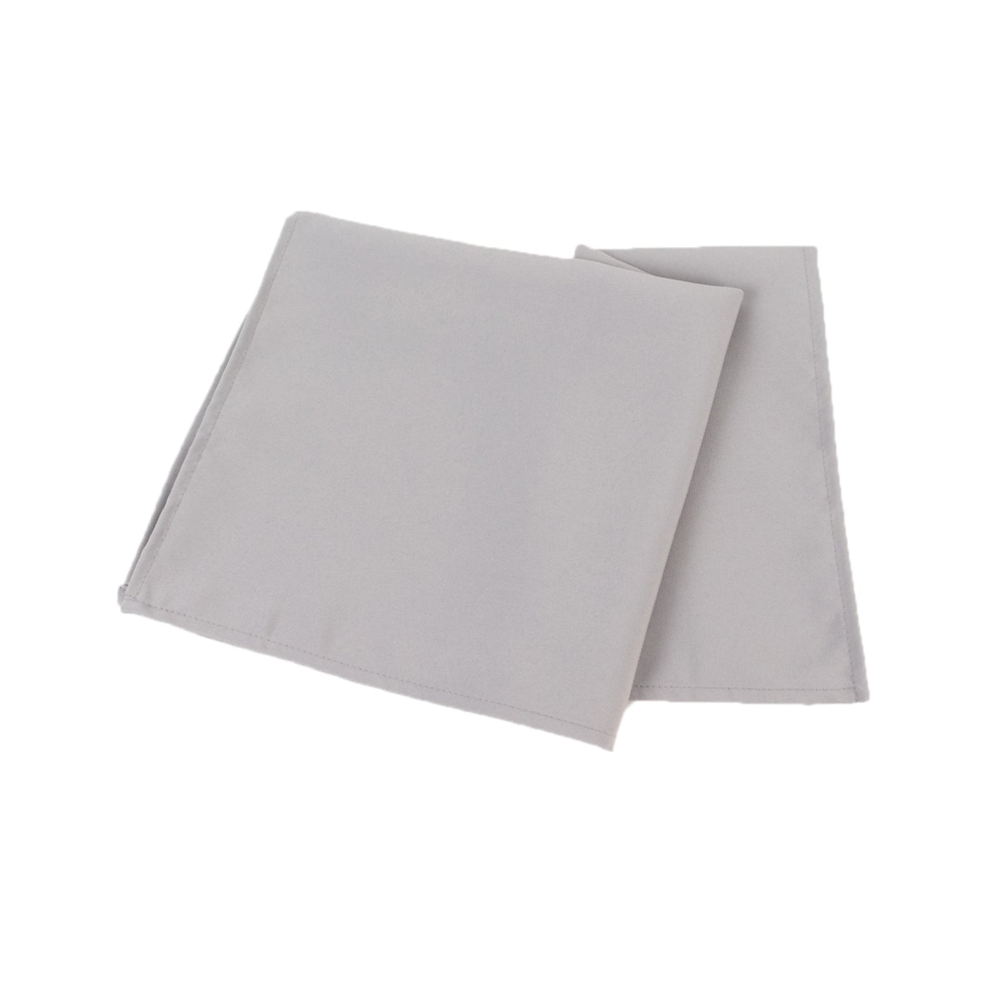 5 Pack Silver Premium Polyester Cloth Napkins with Hemmed Edges, Reusable Dinner Napkins 20"x20 - 220GSM