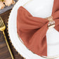5 Pack Terracotta (Rust) Premium Polyester Cloth Napkins with Hemmed Edges, Reusable Dinner Napkins 20"x20 - 220GSM