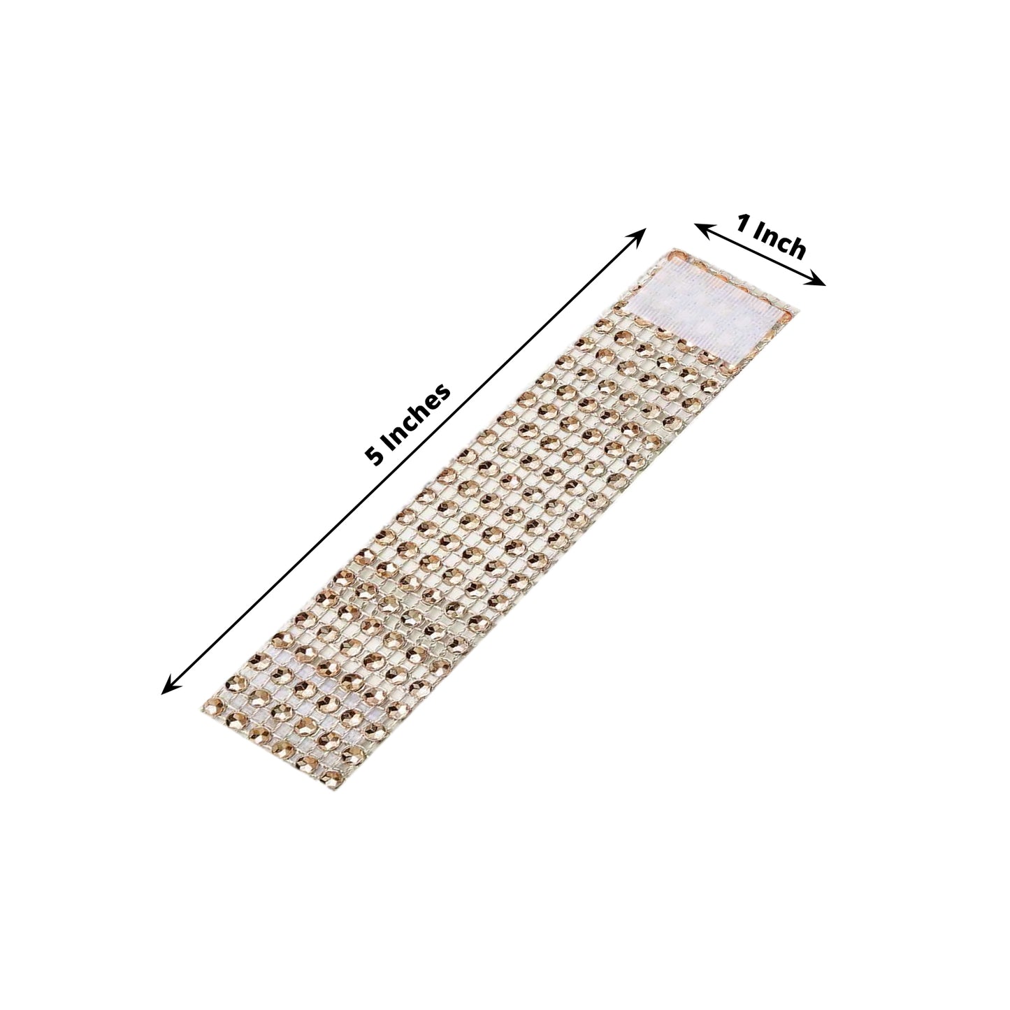 10 Pack | Antique Gold Diamond Rhinestone Napkin Rings, Chair Sash Velcro Brooch Buckle