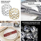 4 Pack | Shiny Gold Acrylic Crystal Gem Beaded Napkin Rings