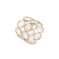 4 Pack Gold Bling Glass Crystal Gem Napkin Rings