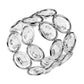 Silver Acrylic Crystal Gem Beaded Napkin Rings Pack Of 4