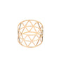 5 Pack | Metallic Gold Geometric Napkin Rings, Paper Napkin Holders