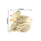 Metallic gold ornate leaf napkin ring holder.