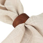 4 Pack | 1.75" Cinnamon Brown Rustic Hardwood Farmhouse Napkin Rings, Boho Napkin Holder Wood Slices