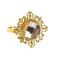 6 Pack | 2" Gold Metal Crystal Rhinestone Napkin Rings, Diamond Bling Napkin Holders