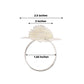 Elegant silver metal floral napkin ring with daisy design.