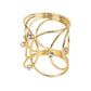 4 Pack Gold Metal Napkin Rings, Hollow Woven Style With Rhinestones, Elegant Napkin Holders