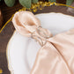 Silver metal napkin rings with rhinestones, elegant hollow woven style.