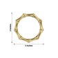 4 Pack Gold Metal Napkin Rings Bamboo Knuckle Style, Modern Serviette Holders - 2"