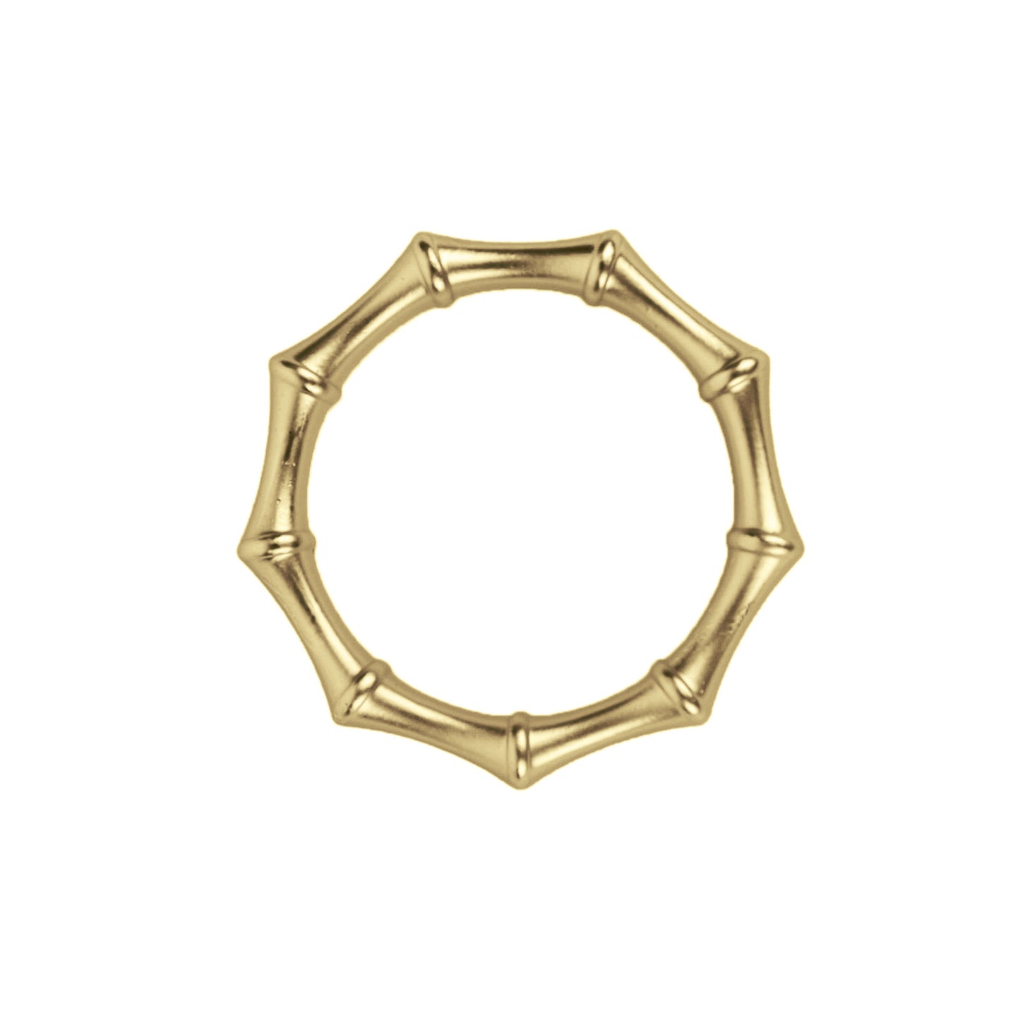 4 Pack Gold Metal Napkin Rings Bamboo Knuckle Style, Modern Serviette Holders - 2"