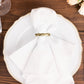 4 Pack Gold Metal Napkin Rings Bamboo Knuckle Style, Modern Serviette Holders - 2"