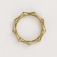 4 Pack Gold Metal Napkin Rings Bamboo Knuckle Style, Modern Serviette Holders - 2"