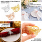 Gold metal butterfly napkin rings, decorative laser cut cloth napkin holders.