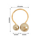 10 Pack Champagne Pearl Metal Napkin Holders Dining Table Decor, Elegant Round Wedding Napkin Rings - 2.5"