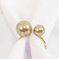 10 Pack Champagne Pearl Metal Napkin Holders Dining Table Decor, Elegant Round Wedding Napkin Rings - 2.5"