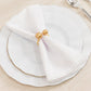 10 Pack Gold Pearl Metal Napkin Holders Dining Table Decor, Elegant Round Wedding Napkin Rings - 2.5"