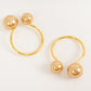 10 Pack Gold Pearl Metal Napkin Holders Dining Table Decor, Elegant Round Wedding Napkin Rings - 2.5"