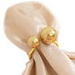 10 Pack Gold Pearl Metal Napkin Holders Dining Table Decor, Elegant Round Wedding Napkin Rings - 2.5"