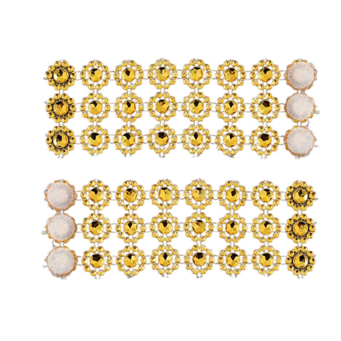 10 Pack Gold Sunflower Diamond Rhinestones Napkin Holders With Velcro, Elegant Wedding Napkin Rings