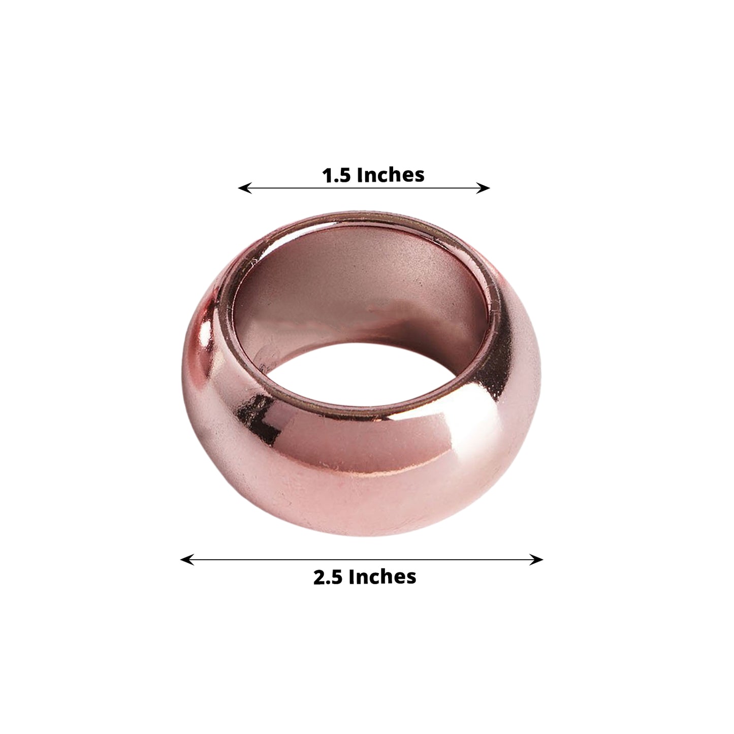 4 Pack Blush | Rose Gold Acrylic Napkin Rings4 Pack Blush | Rose Gold Acrylic Napkin Rings